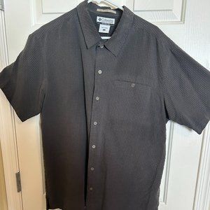 Men’s Columbia Short Sleeve Shirt – Grey Print – Size L